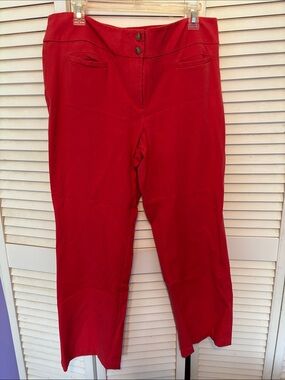 Loft “Julie” fit orangey red trousers